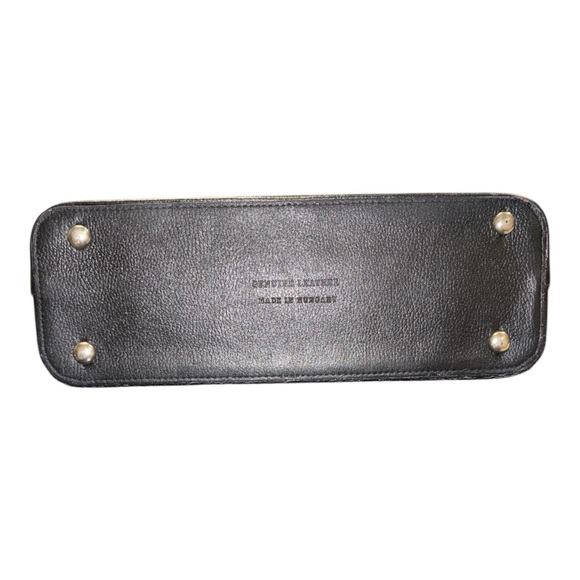 Vintage Rare Black Leather Doctor’s Bag Silver Hardware Made in Hungary - Picture 8 of 14